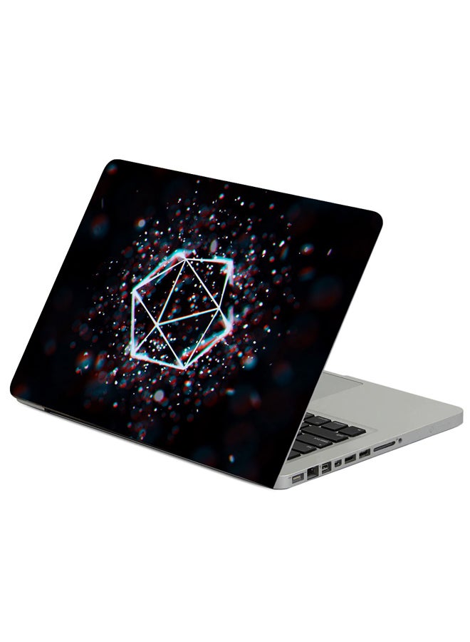 Fast Print Polygon Mesh Glare Printed Laptop Sleeve Multicolour