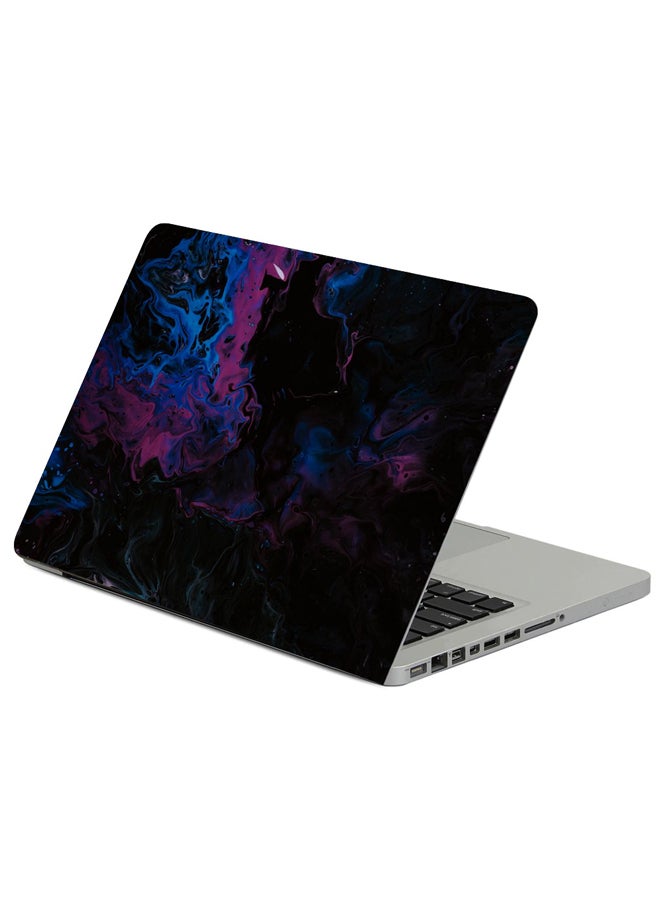 حافظة لابتوب بطبعة أصباغ سائلة داكنة متعدد الألوان