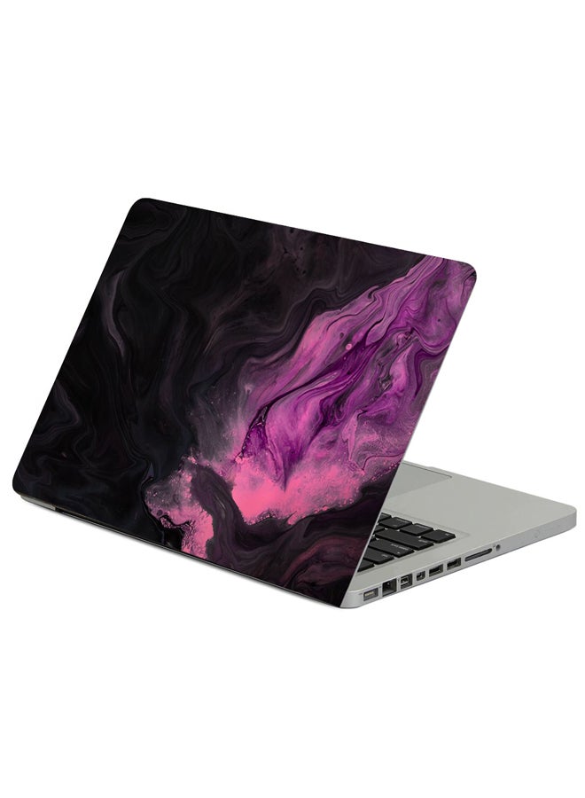 حافظة لابتوب بطبعة بقع طلاء بلون وردي متعدد الألوان