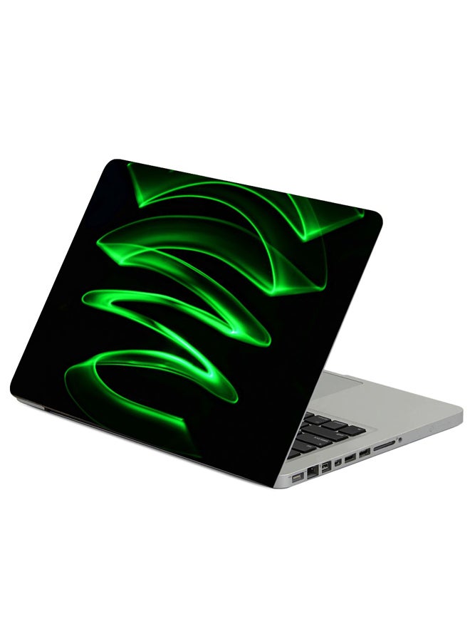 Lines Wavy Zigzag Printed Laptop Sticker Multicolour