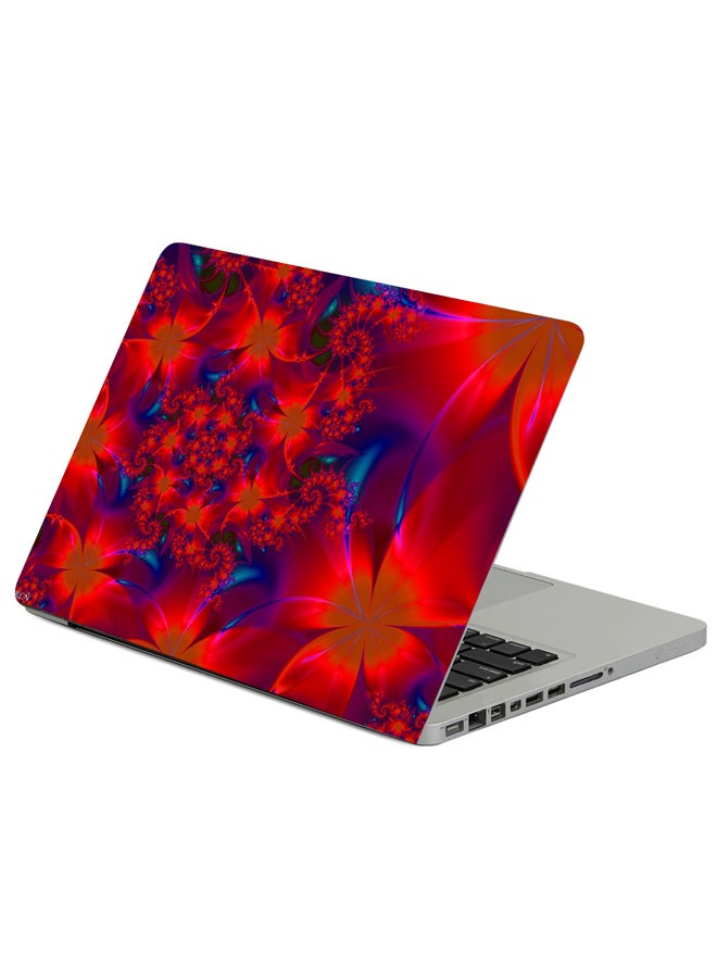 Fast Print Fractal Patterns Flowers Printed Laptop Sleeve Multicolour 