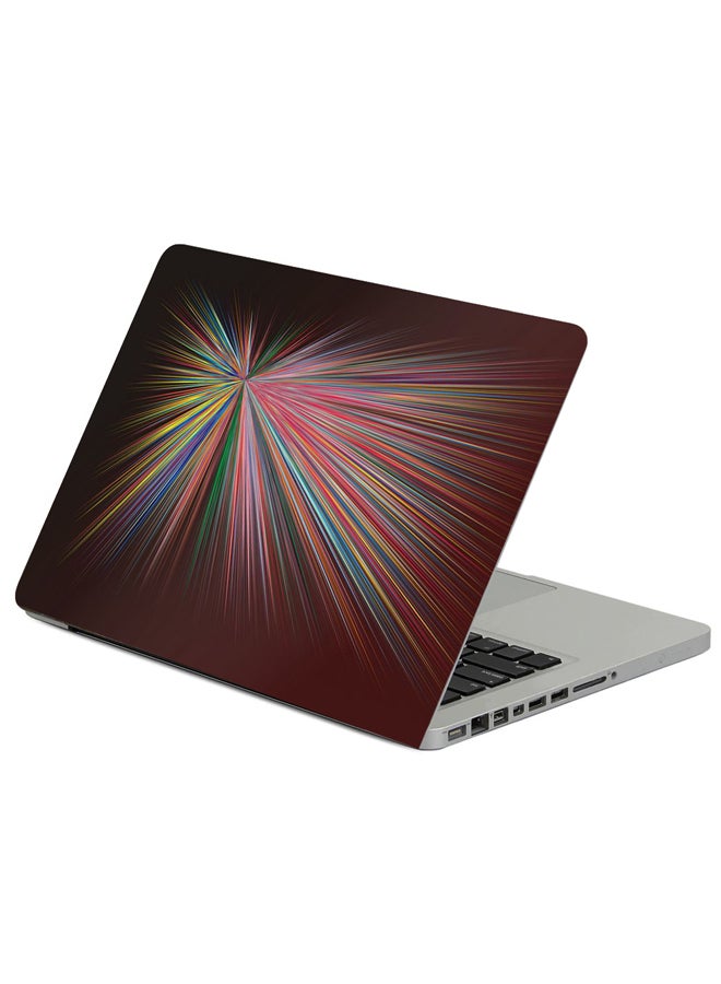 Abstraction Lines Rays Printed Laptop Sleeve Multicolour