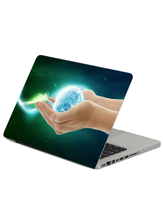 Fast Print Hands Ball Light Printed Laptop Sleeve Multicolour