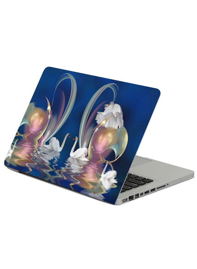 Swans Patterns Swim Printed Laptop Sleeve Multicolour
