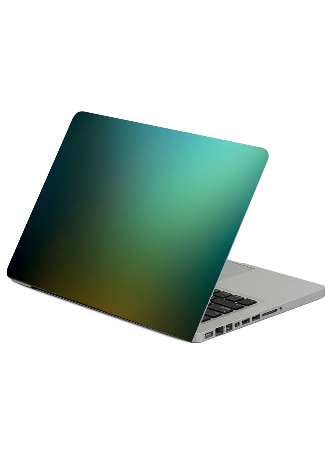Fast Print Green Background Spots Printed Laptop Sicker Multicolour