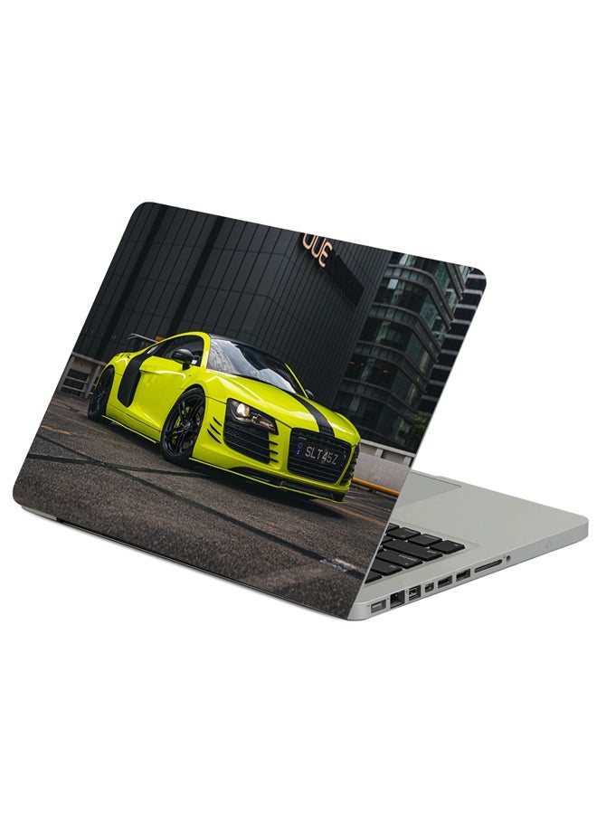 Fast Print Audi R8 Sports Car Printed Laptop Sleeve Multicolour