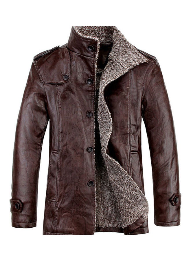 Generic - Long Sleeves Pocket Detail Jacket Tan - Image 1