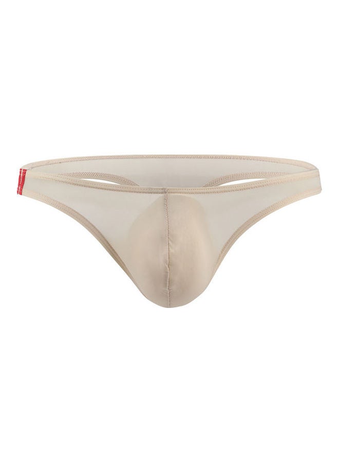 Generic - U-Convex T-Back Thong Briefs Beige - Image 1