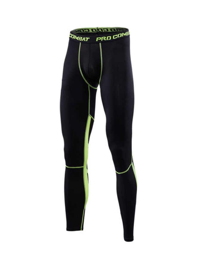 Running Tight Pants Black/Green  - Image 1