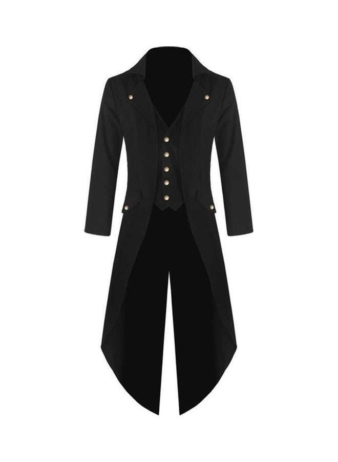 Button Detail Tailcoat Black 