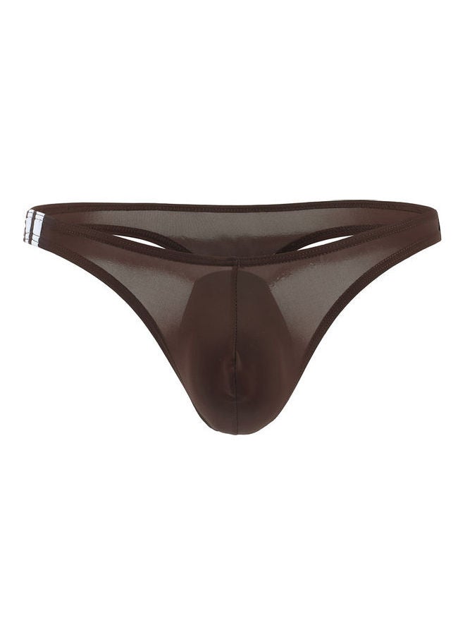 Generic - U-Convex T-Back Thong Briefs Coffee - Image 1