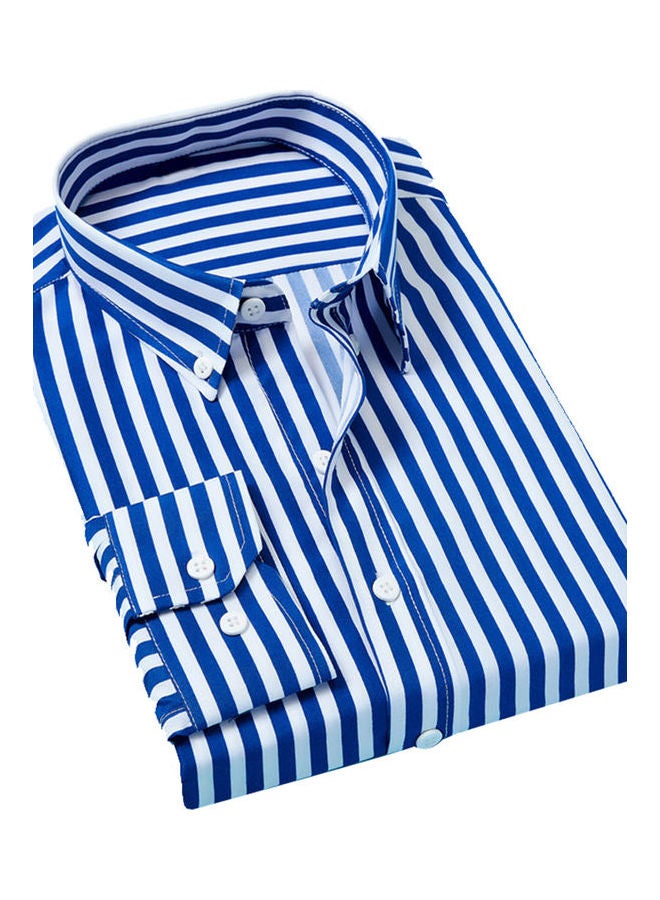 Vertical Striped Shirt Blue/White