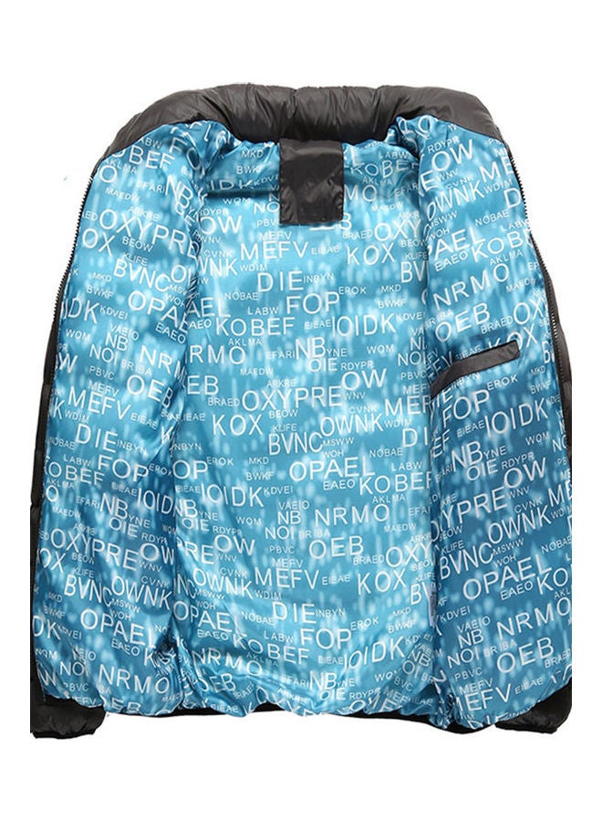 Zipper Detail Padded Jacket Black - Image 2
