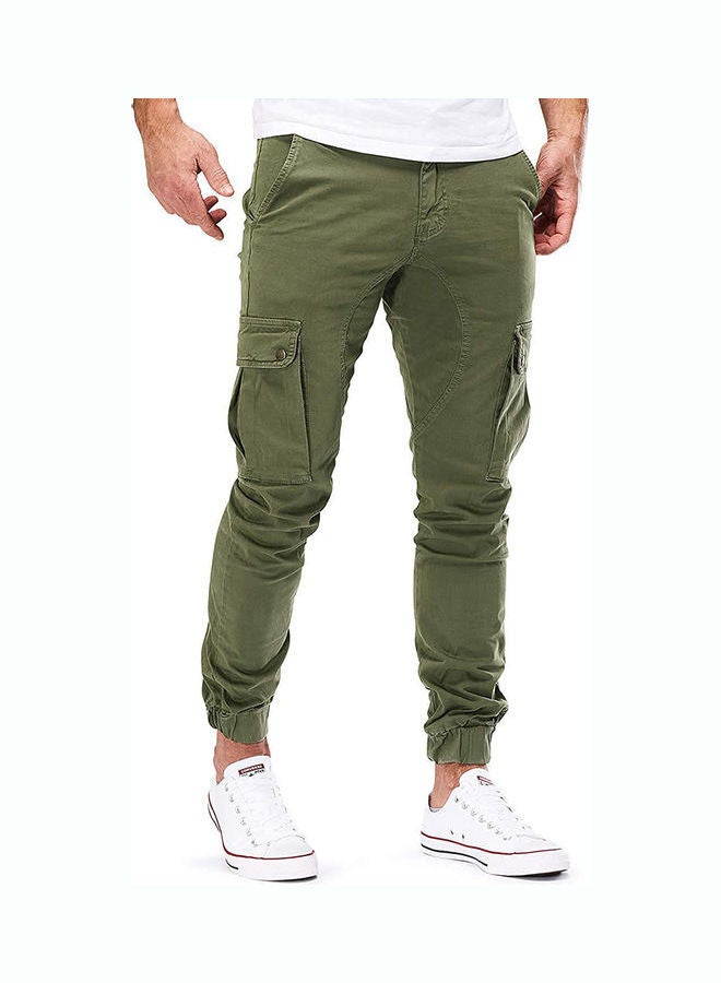 Solid Cargo Pants Army Green 
