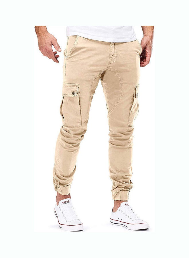 بنطال حمولة سادة بيج - Image 1