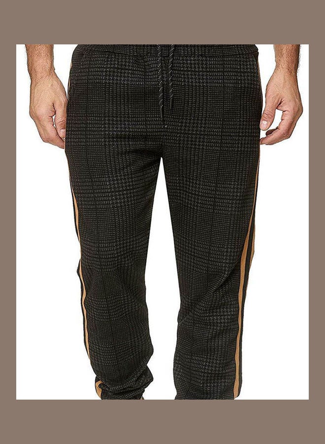 بنطال برباط مربوط حول الكاحل أسود/أصفر - Image 3