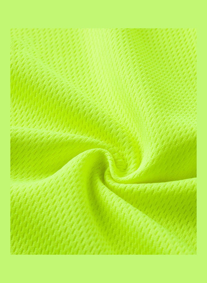 تيشيرت لركوب الدراجات بتصميم مخطط عاكس أخضر/رمادي - Image 4