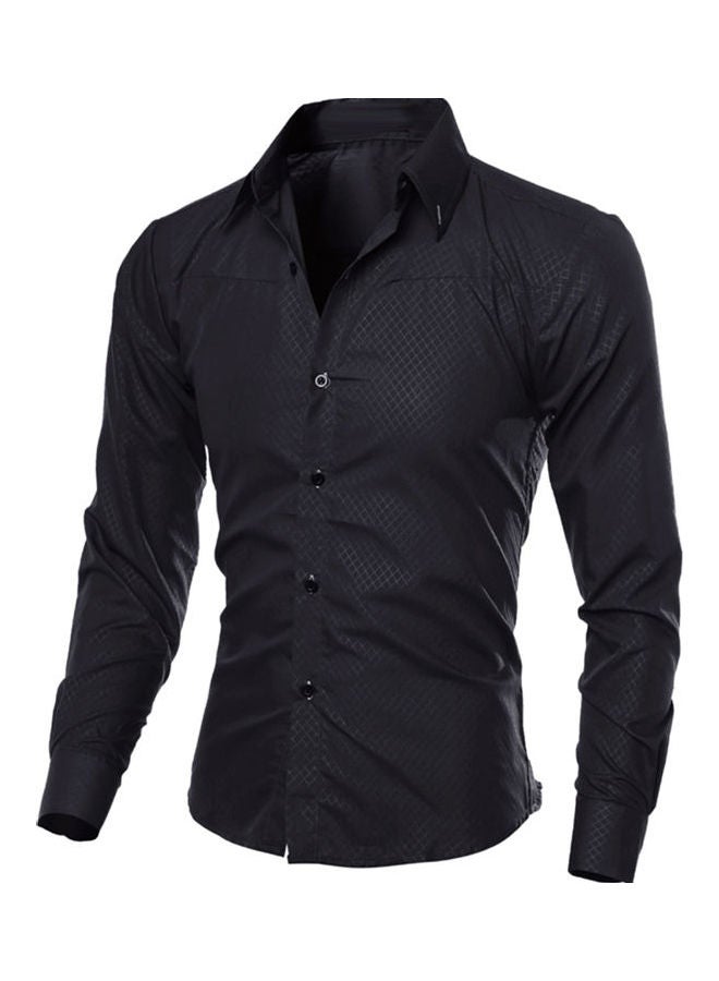 Solid Slim Fit Shirt Black