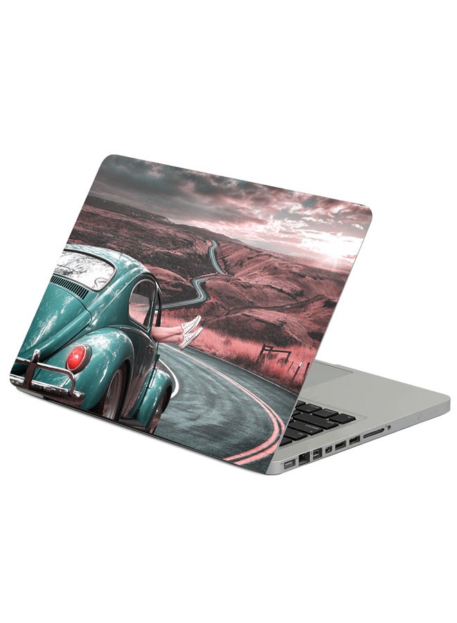 Fast Print Legs Car Retro Printed Laptop Sleeve Multicolor