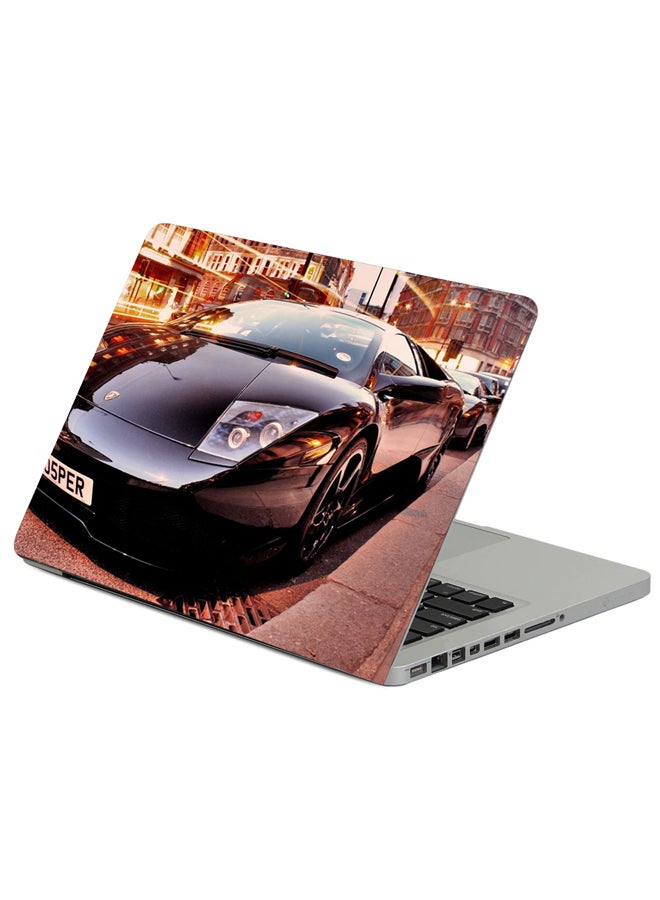 فاست برينت حافظة لابتوب بطبعة سيارة بلون أسود متعدد الألوان