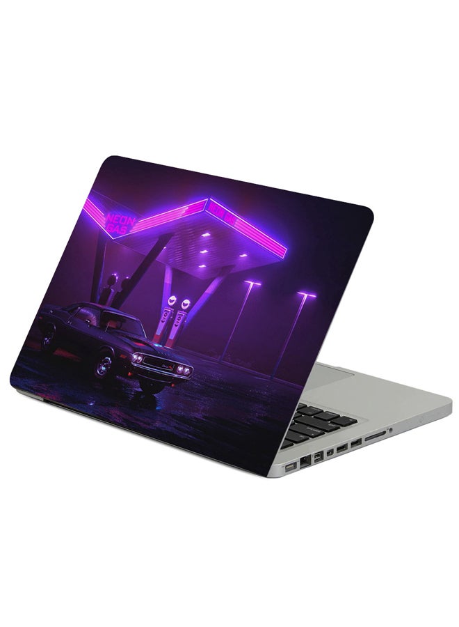 Car Old Neon Printed Laptop Sleeve Multicolor