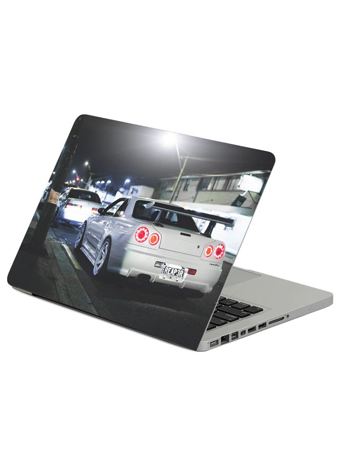 Fast Print Nissan Skyline R34 Printed Laptop Skin Cover Multicolour