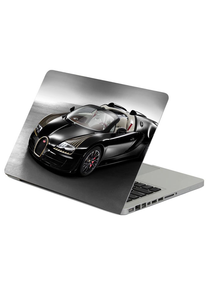 Fast Print Bugatti Veyron Black Bess W16 Printed Laptop Protector Multicolour 