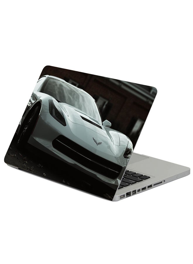 ملصق لابتوب مزين بطبعة سيارة شيفروليه كورفيت متعدد الألوان
