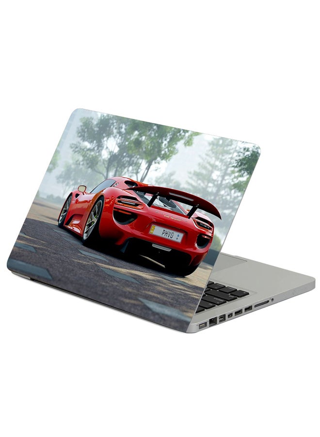 Fast Print Porsche 918 Porsche Sports Car Printed Laptop Sleeve Multicolour