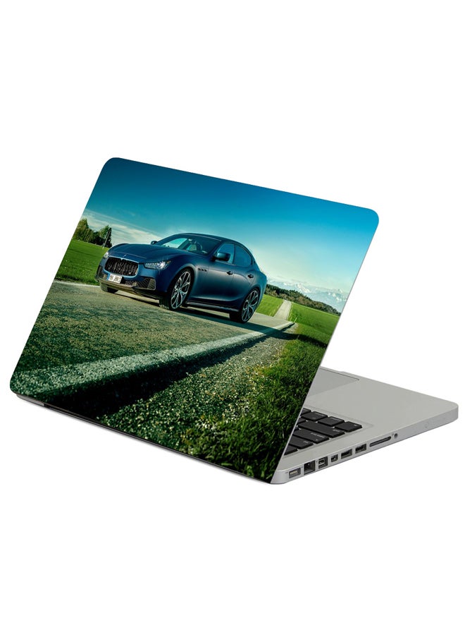 Fast Print Maserati Ghibli Novitec Tridente Printed Laptop Sticker Multicolour 