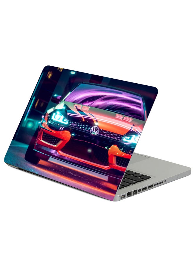 فاست برينت حافظة لابتوب بطبعة سيارة فولكسفاجن جولف جي تي آي متعدد الألوان