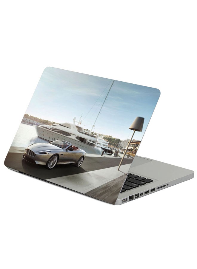 Fast Print Aston Martin Convertible Dock Printed Laptop Sleeve Multicolour