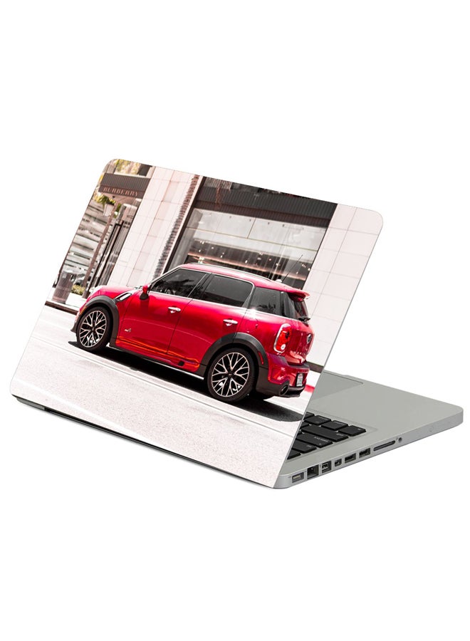 Fast Print Mini Cooper Marque Printed Laptop Sticker Multicolour 