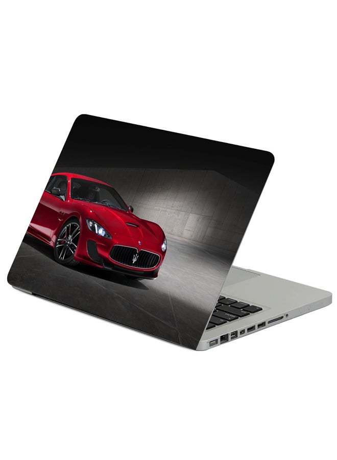 2014 Red Maserati Granturismo Printed Laptop Sticker Multicolour