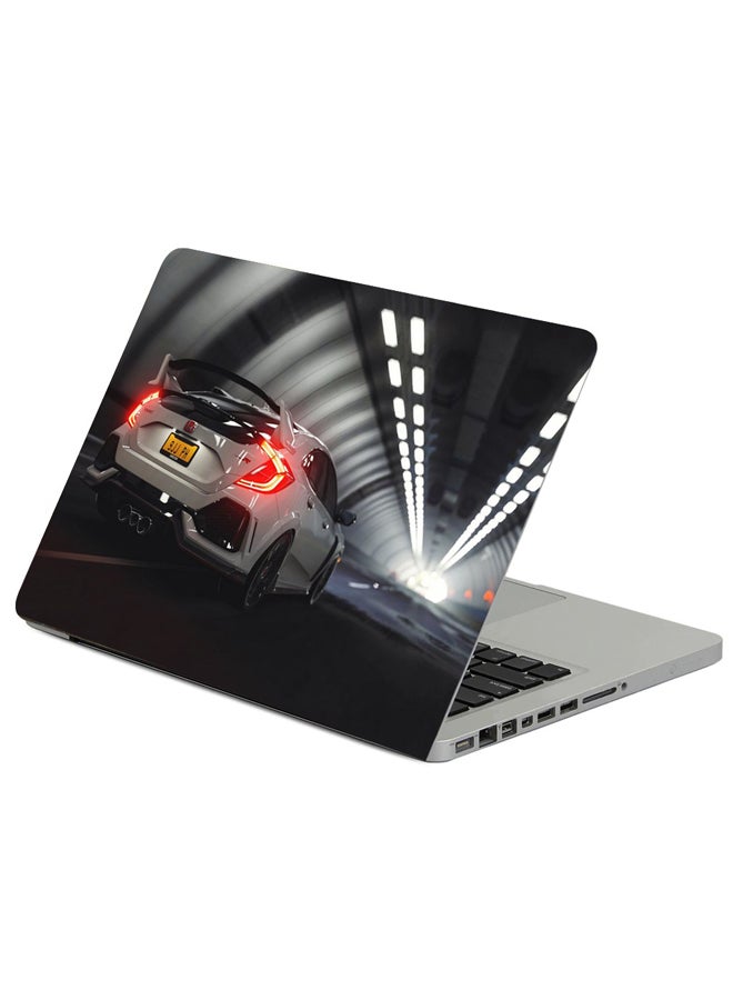 Fast Print Honda Civic Type R Printed Laptop Skin Cover Multicolour