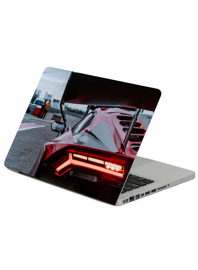 فاست برينت حافظة لابتوب بطبعة مصابيح سيارة رياضية من الخلف متعدد الألوان