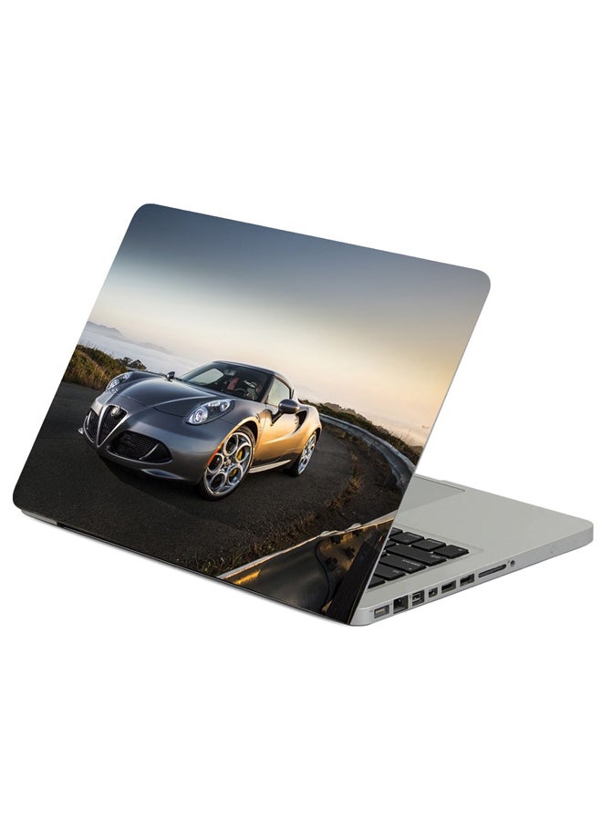 Fast Print Alfa Romeo 4C Silver Printed Laptop Sleeve Multicolour