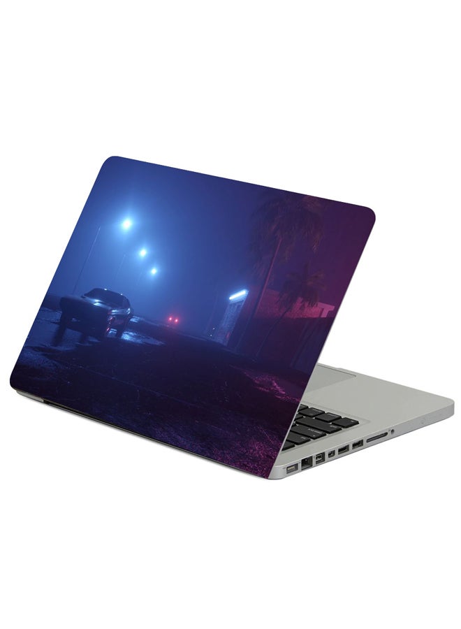 Fast Print Car Street Neon Printed Laptop Sleeve Multicolour 