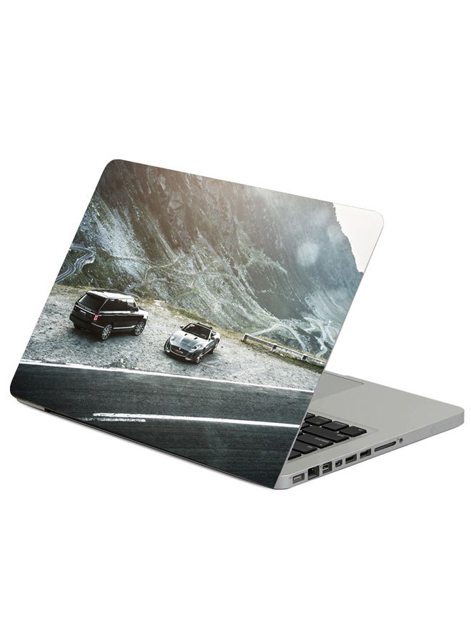 Fast Print Jaguar F-Type Range Rover Mountains Printed Laptop Sleeve Multicolour