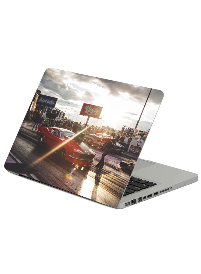 Mustang Race Ford Printed Laptop Sticker Multicolour