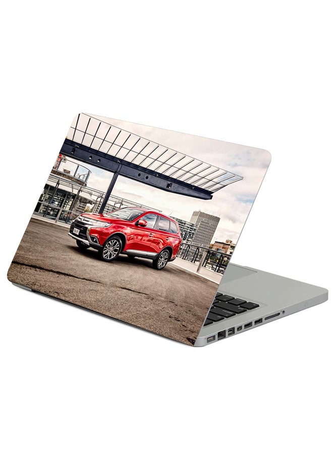 Mitsubishi Outlander Au-Spec Printed Laptop Sicker Multicolor