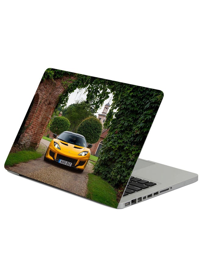 Fast Print Lotus Evora Yellow Printed Laptop Sleeve Multicolor 