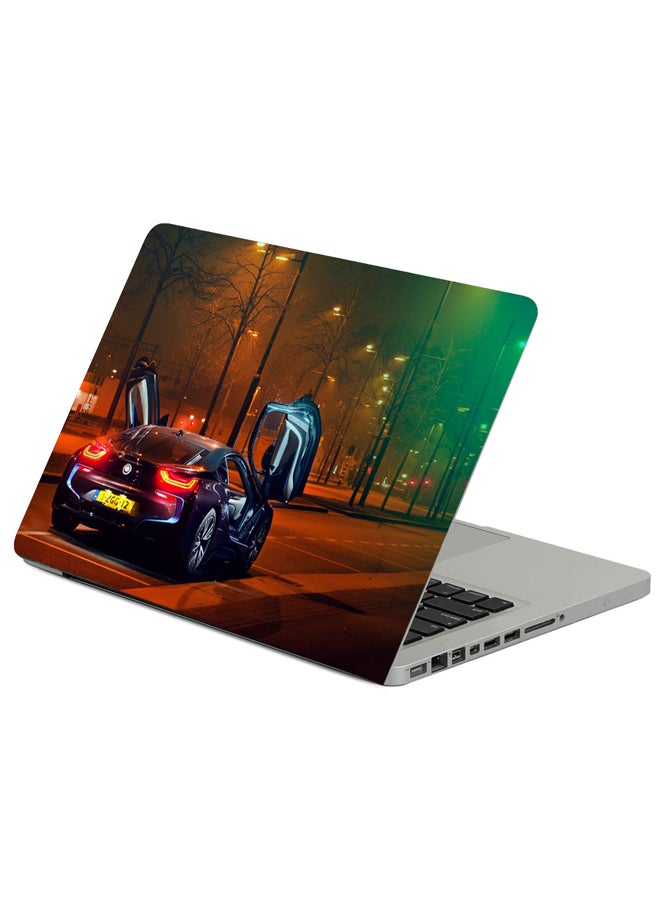 BMW I8 Sportscar Printed Laptop Sicker Multicolor