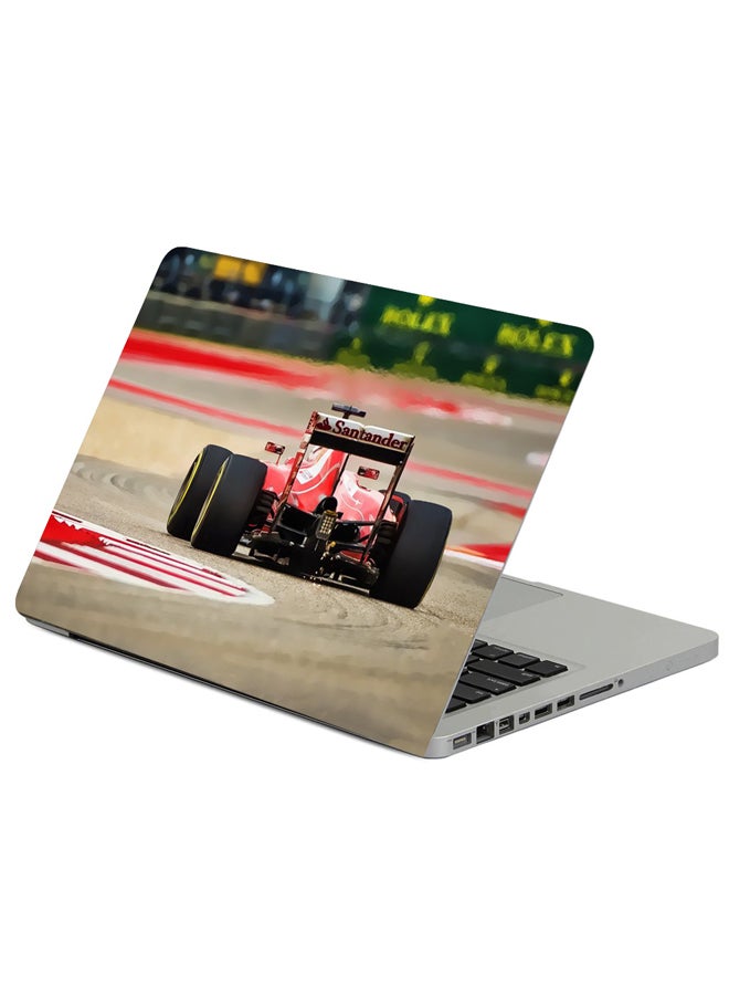 Fast Print Ferrari Formula 1 Sports Car Printed Laptop Sleeve Multicolor