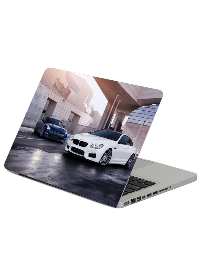 Fast Print Bmw M6 Nissan Gt-R Printed Laptop Sleeve Multicolor