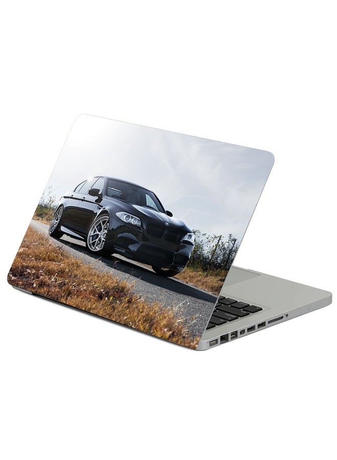 F10 M5 Black Printed Laptop Sicker Multicolor