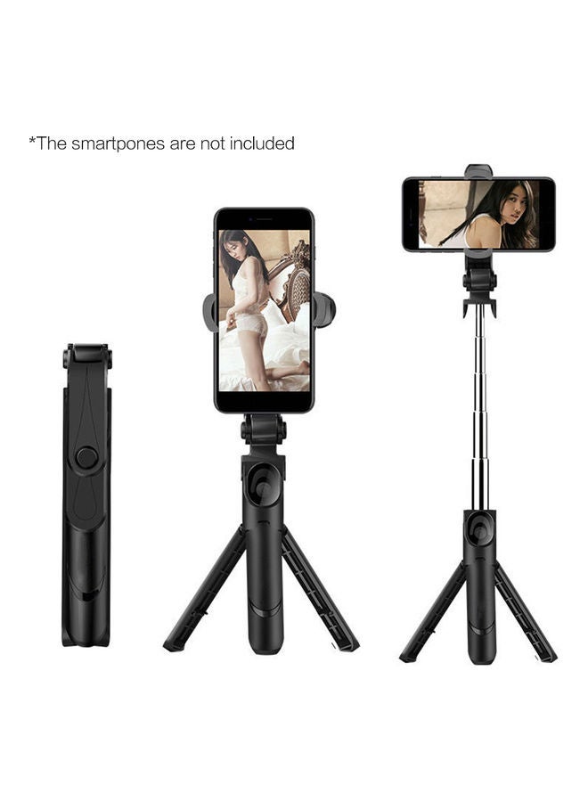 Multifunctional 2-In-1 Selfie Stick Tripod Stand Black - Image 2