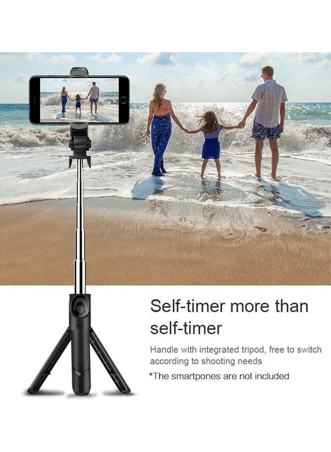 Multifunctional 2-In-1 Selfie Stick Tripod Stand Black - Image 3