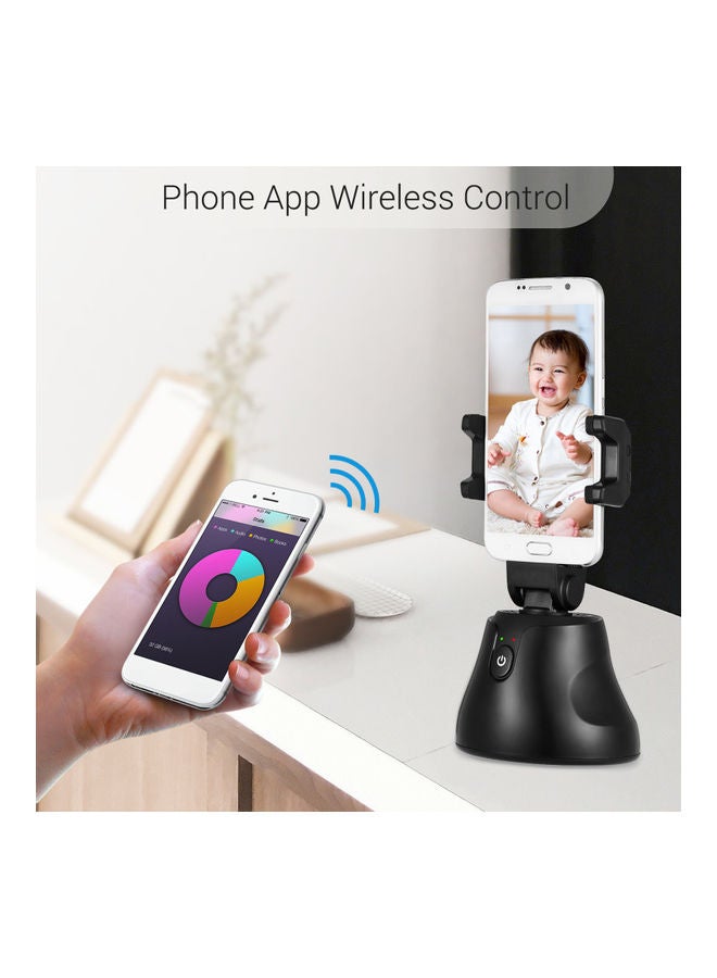 360 Degree Rotation Smart Selfie Stick Black - Image 1