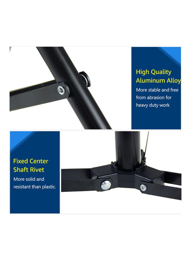 3-Section Photography Light Stand Black  - Image 2